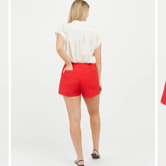 Spanx On-the-Go Shorts, XL, Red - Picture 3 of 3